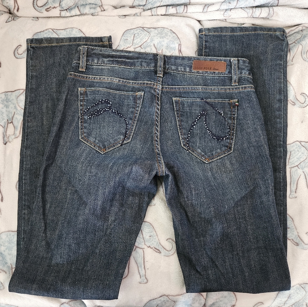 Bean Pole Size 7 Straight Legs Blue Jeans